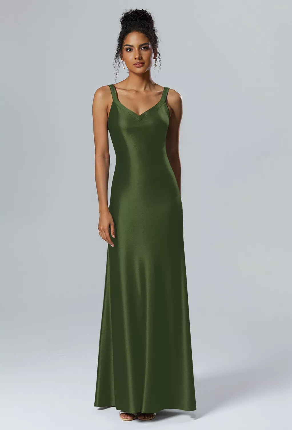 AW Shreya Green Olive  Bridesmaid Dresses